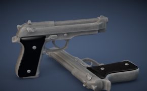 手枪C4D模型 Beretta