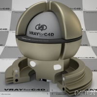 vray for c4d材质：Alucopond Brass 001