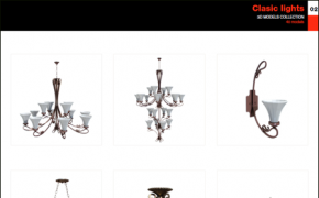 经典灯具模型 10ravens: 3D Models collection vol.022 Classic lights 02