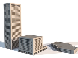 C4D摩天大楼 高楼大厦模型 C4D 3D Buildings Skyscraper Model