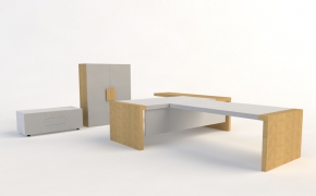 现代时尚办公桌C4D模型 Desk 3D Model