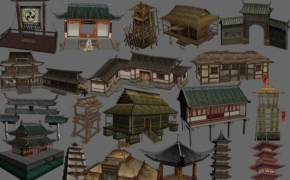 游戏场景模型：《武神》全部场景建筑3D模型