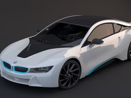 宝马i8汽车C4D模型