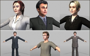 C4D人物模型合集Dosch Design 3D Rigged Humans for Cinema 4D