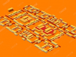 卡通故宫午门建筑群