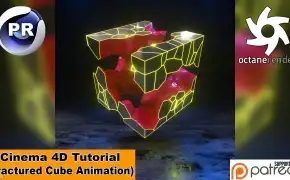 C4D制作断裂的立方体动画教程 FRACTURED CUBE ANIMATION (Cinema 4D Tutorial)