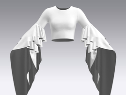 c4d模型女性衣服上衣Sleeves-11