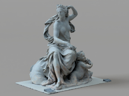 卢浮宫海神雕塑C4D模型 amphitrite ii louvre museum