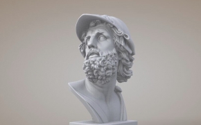 荷马半身雕像C4D模型 Homer statue