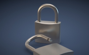 挂锁C4D模型 Lock 3D model