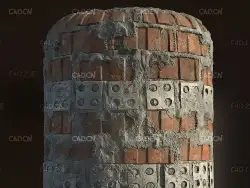 水泥红砖墙贴图 Bricks
