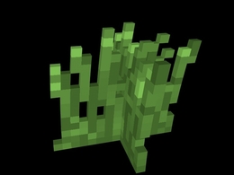 MC我的世界像素模型：吹动的草C4D模型