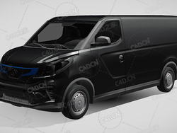 上汽大通MAXUS封闭厢式货车面包车2021款C4D汽车模型下载