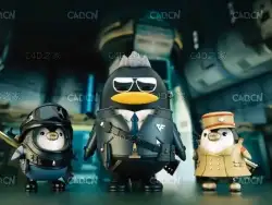 C4D建模教程:企鹅冲锋CF联名潮玩