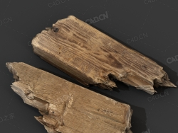 C4D木板断裂碎块模型下载 woodTimber_2