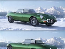 捷豹运动轿车跑车汽车C4D模型 Jaguar EType