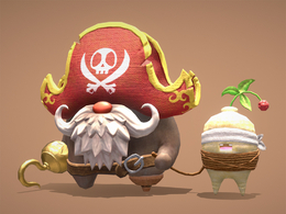 海贼王卡通角色海盗老头lord-pirate-maplestory