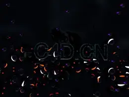 C4D发光球与标志文字动画工程文件 Emerge text
