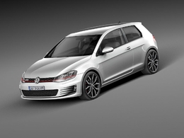 大众高尔夫7 C4D模型 VW Golf Mk7 14