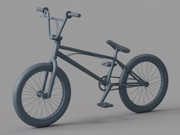 越野自行车 BMX小轮车C4D模型 BMX Model