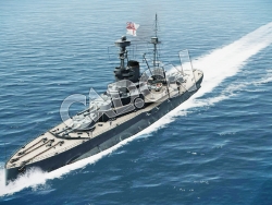 C4D海军舰艇军舰舰船-英国君权级战列舰模型 Royal sovereign battleship 3d Model