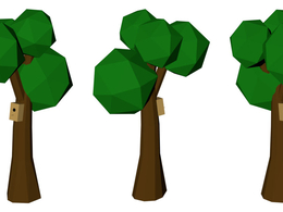 低面多边形树C4D模型 Low Polygon Tree