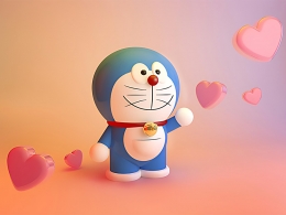 精致可爱机器猫叮当猫C4D三维模型高品质卡通IP角色设计素材