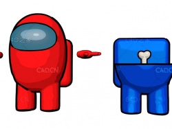 C4D卡通素描太空人物绑定模型 Space man Rig