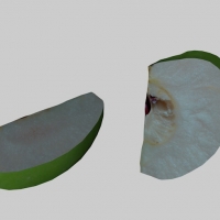 一小块苹果C4D模型 A piece of apple 3D model