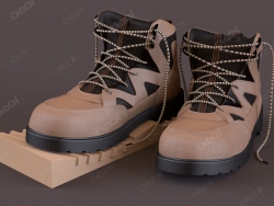 运动鞋登山鞋C4D模型footwear-mockup