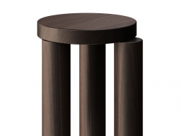 Resident赭色错位吧凳3D模型素材下载Offset Stool Umber by Resident