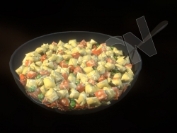 水果沙拉食物C4D模型