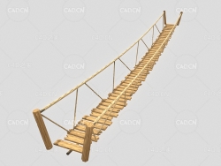 C4D木索桥吊桥模型