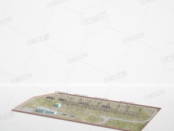 电厂园区电力设备场景C4D模型下载