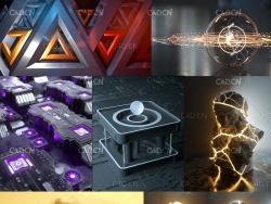 11个C4D创意时尚科幻场景工程文件