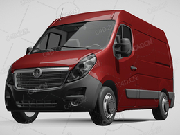 沃克斯豪尔movano封闭车厢面包车货车2016款C4D汽车模型下载