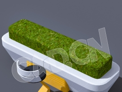 C4D数字城市长方形绿植模型