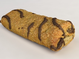 巧克力面包C4D模型 Chocolate Cana