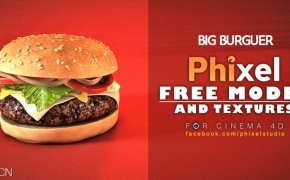 汉堡C4D模型 C4D 3D Model Hamburger
