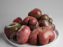 C4D一盘红色西红柿番茄蔬菜模型 Tomatoes