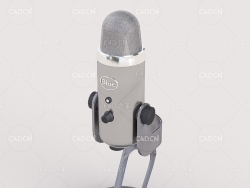 蓝色雪人麦克风C4D模型yeti blue microphone