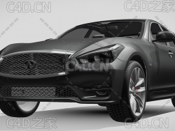 英菲尼迪q70s汽车2018款C4D汽车模型下载