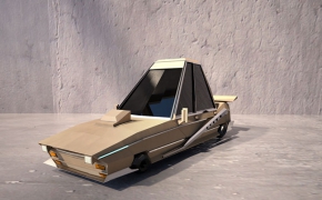 低面多边形汽车C4D模型 Low Poly Car Model