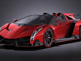 兰博基尼Veneno敞篷跑车C4D模型 Lamborghini Veneno Roadster 2014 3D Model