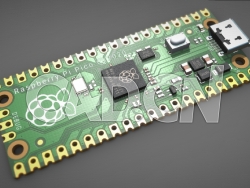 C4D树莓派微控制器开发板模型 raspberry pi pico