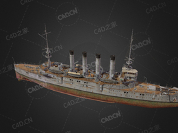 美国海军查尔斯顿号驱逐舰C4D模型下载Charleston 3d model