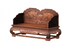 中式家具模型：荷花双人椅C4D模型