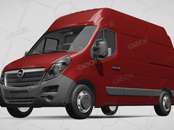 欧宝movano封闭车厢面包车货车2016款C4D汽车模型下载