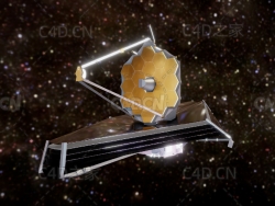 太空卫星设备C4D模型JWST-2016 with instruments