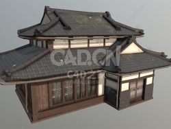 C4D东方古建筑楼房模型下载